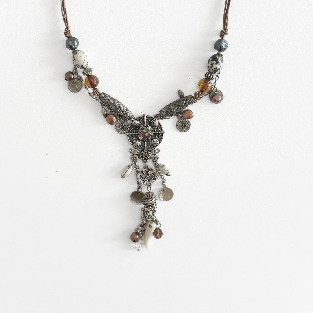 Catenine: Collier Argenté avec Motifs – Usato da Vevey venduto da secondlifevevey 2
