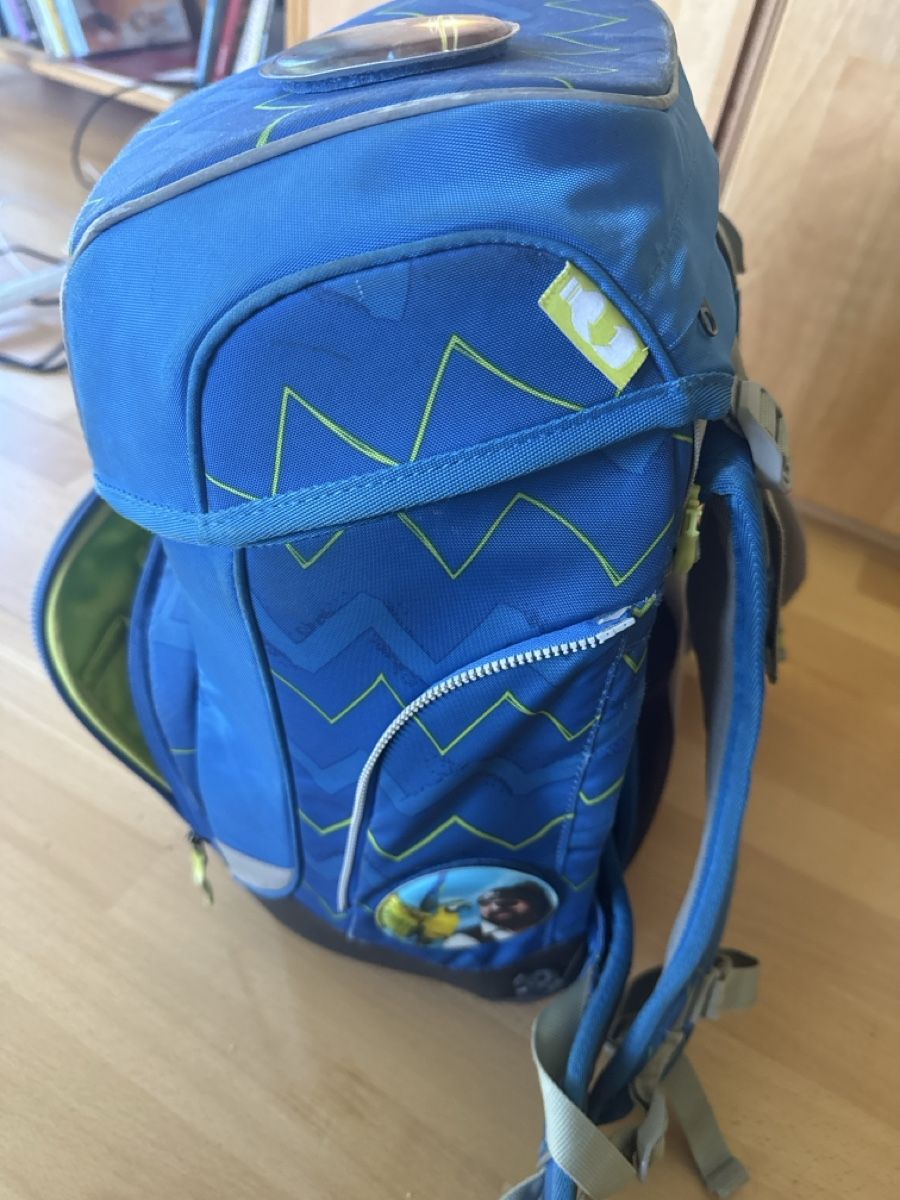 Zaini: Schulrucksack Ergobag blau mit Muster gebraucht – Usato da Arlesheim venduto da ioanavis 3