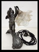 Antike Franz. Engel Jugendstil Tischlampe Putte