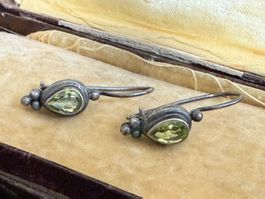 Silber Ohrringe mit Peridot 925