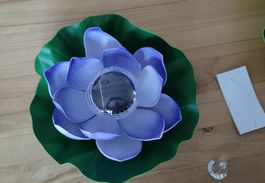 ❣️BLAUE SOLAR-SEEROSE, CA. 28CM DURCHM., GARTENDEKO, TEICH