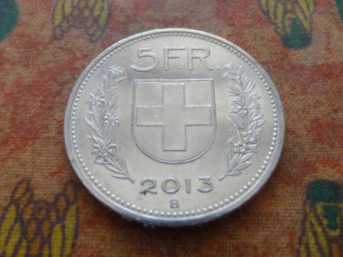 Tutti le monete: 5 Fr. 2013 – Usato da Romanel-sur-Lausanne venduto da Swift13