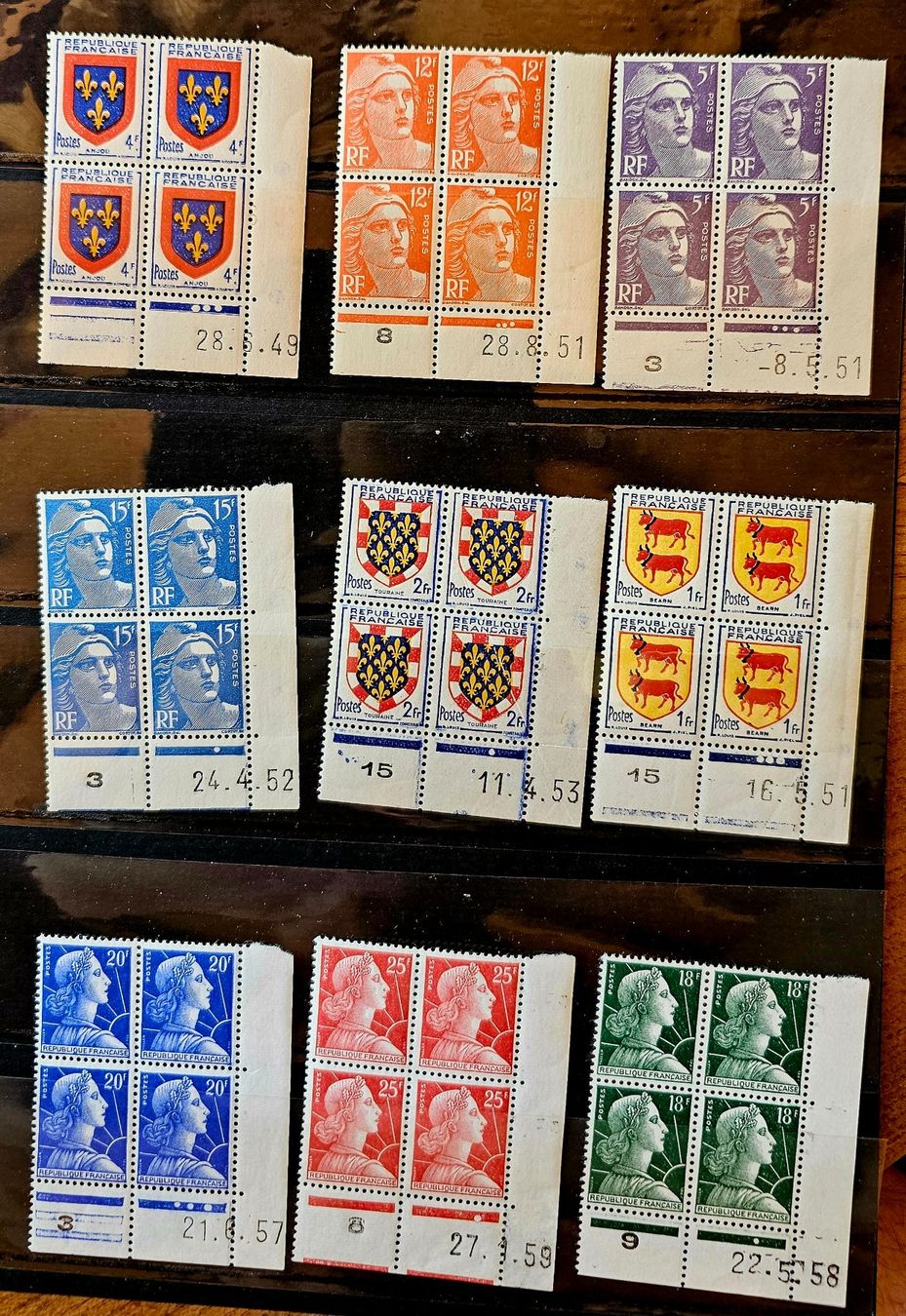Tutti i francobolli: FRANCE coins datés ** 1949-58 – Nuovo (secondo la descrizione) da Les Valettes venduto da Nuba1