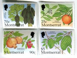 Briefmarken "Obst". Montserrat.