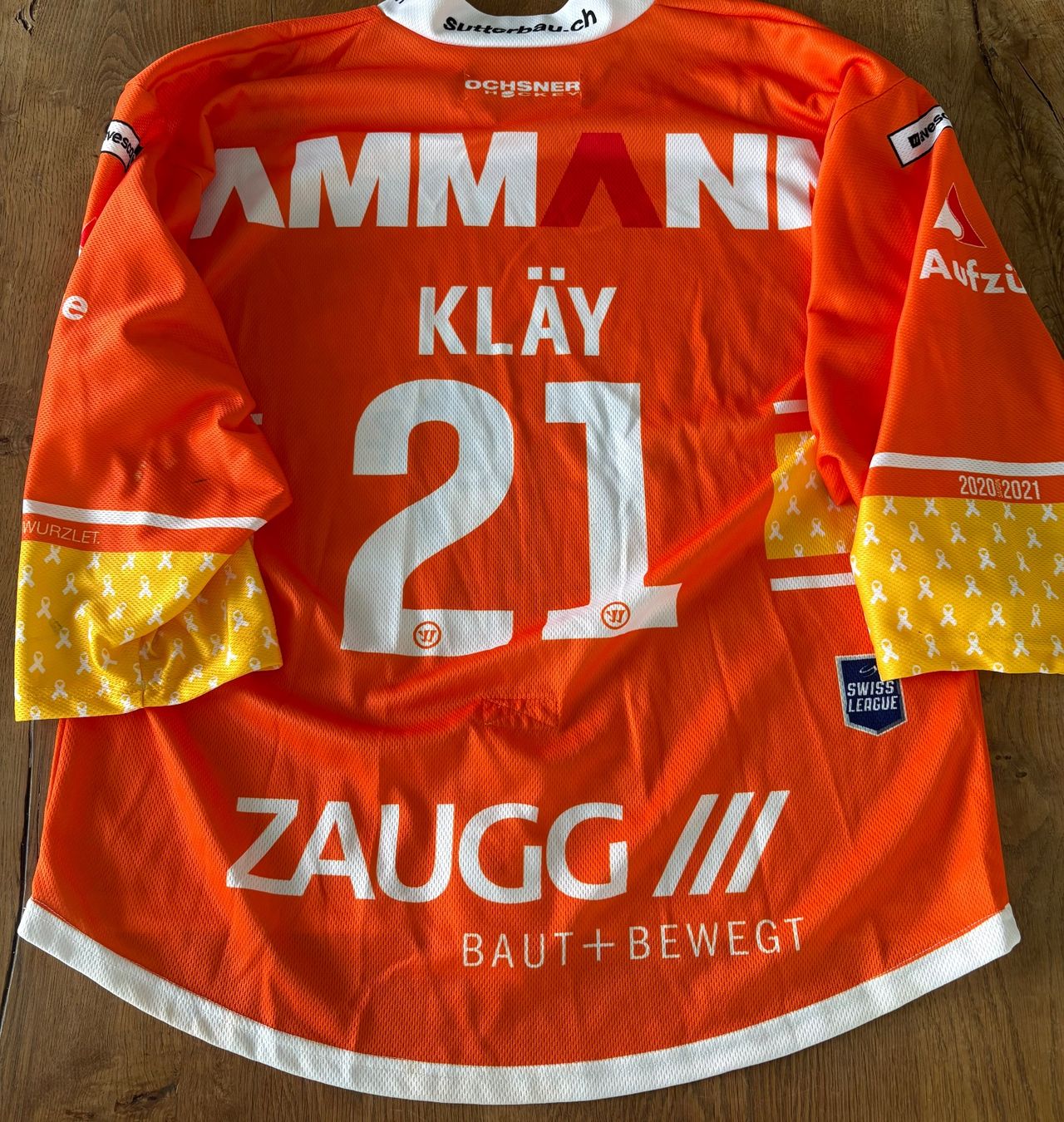 Gameworn Leibchen & Hosen: Trikot Game-Worn SC Langenthal / Special Edition / 20/21 – Gebraucht aus Halten von fitzgerald1982 1