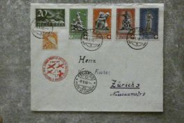 Postflug Rot-Kreuz ab Samaden, SF 40.2 q