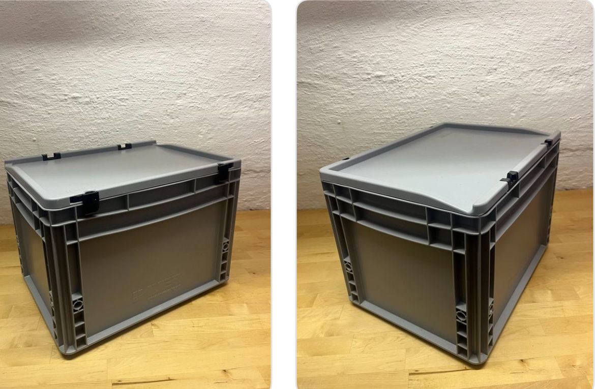 Casse di trasporto: AUER-Stapelkiste Grau mit Deckel 40x30x28.5cm – Usato da Winterthur venduto da Rawo26 9