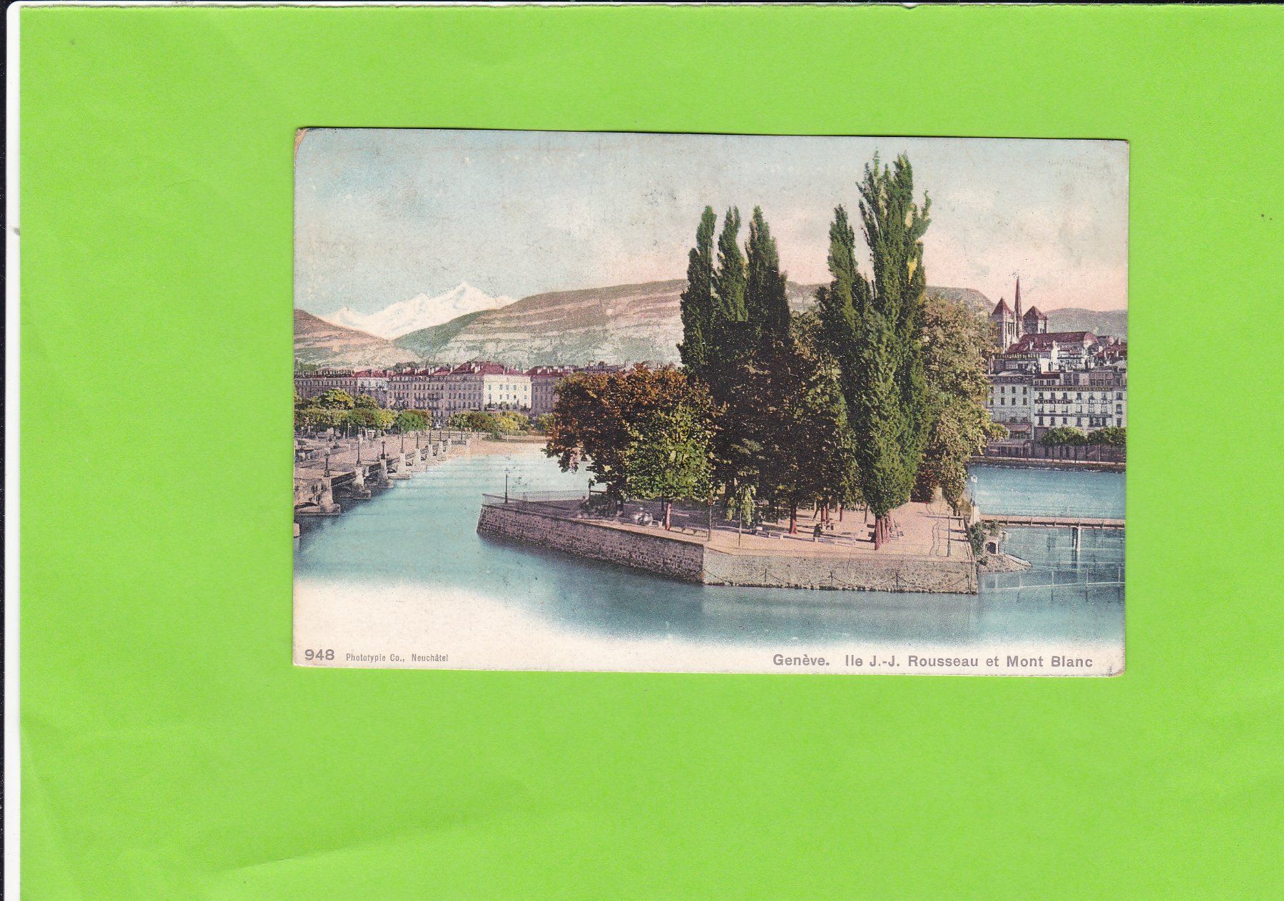 Cartoline postali: Ile J.J.Rousseau – Usato da St. Peterzell venduto da neckertal