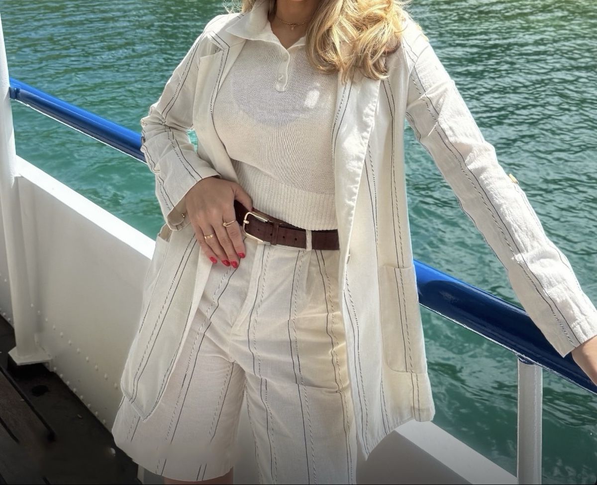 Completi & Tailleur: Ensemble Blazer & Short Lawrence Grey - Rayures - T 36 50 – Usato da Cham venduto da Ezhdoll 4