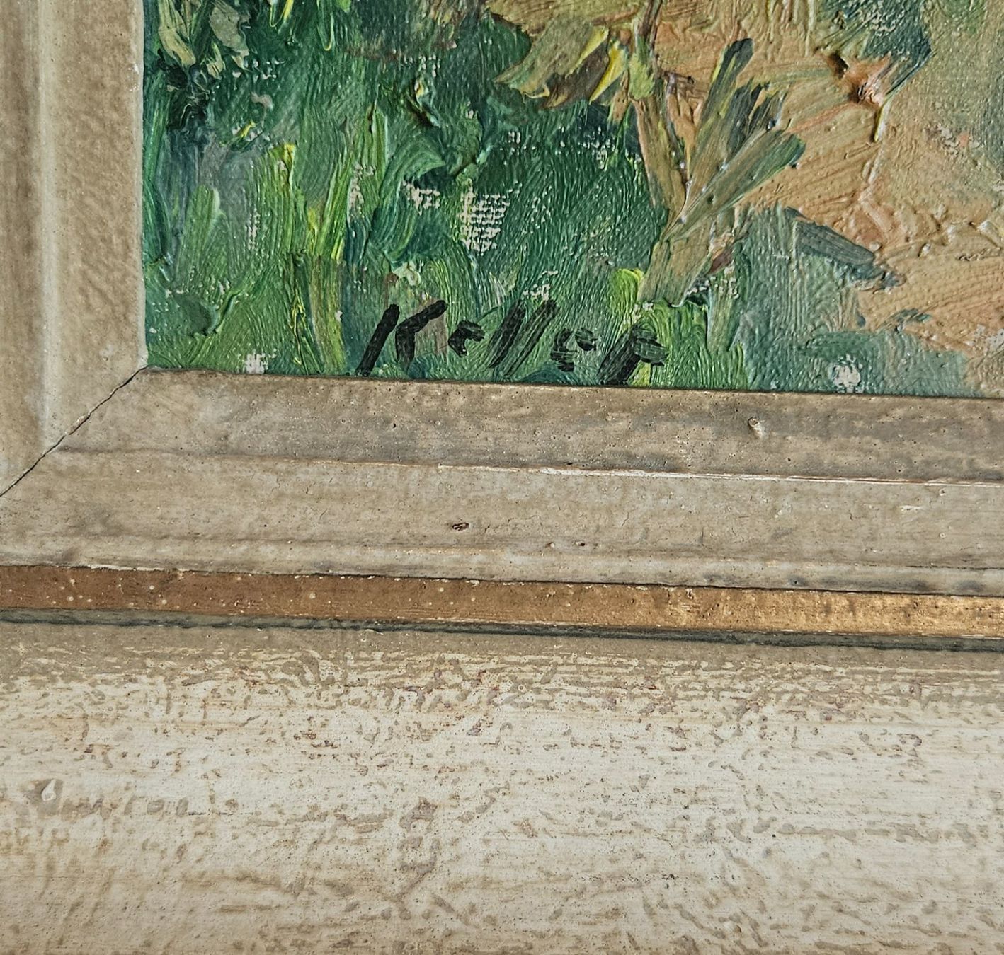Tableaux: Originalgemälde "Sommerliche Flusslandschaft" von Keller ... – D'occasion à Tenniken par tententen30 1