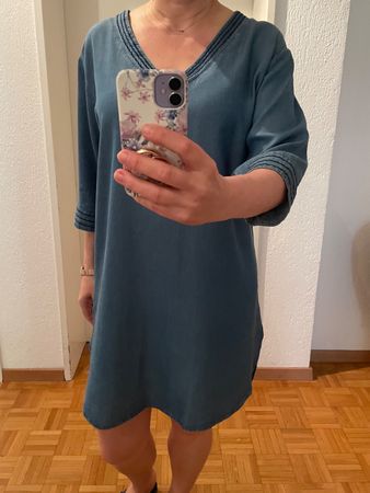Sommer Tunika Kleid Jeans Look Gr.L von Esprit