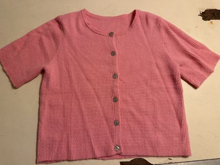 Strickjacke kurzarm pink Grösse S guter Zustand