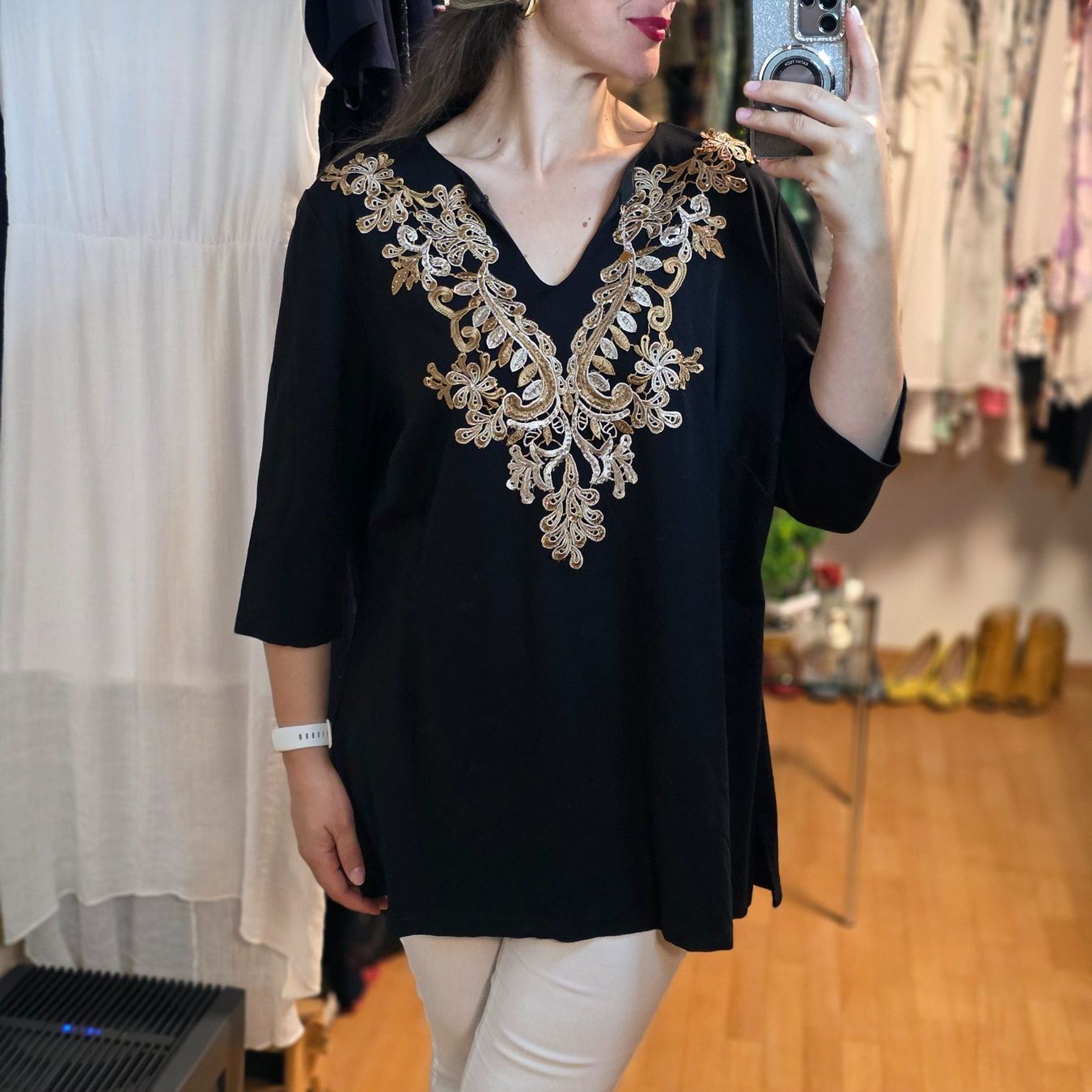 Camicette: Alfredo Pauly Elegante Bluse  48/50 – Usato da Wald ZH venduto da CapLux 4