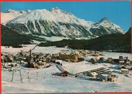 CELERINA mit Piz Languard und Piz Albris - Skilift