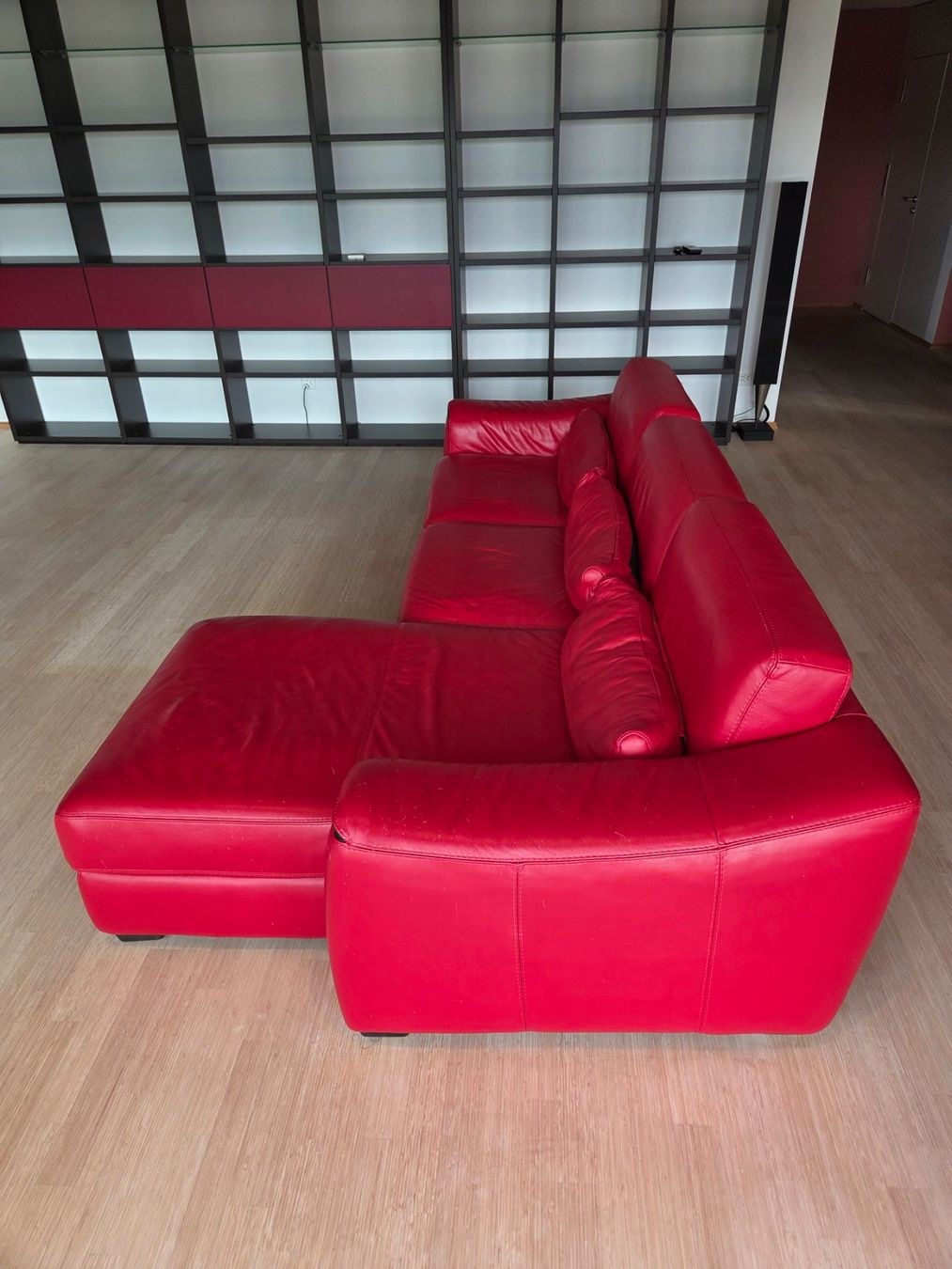Divani: Stylisches Ecksofa Echtleder Rot - Mach ein Angebot – Usato da Zürich venduto da pat_2frc 1