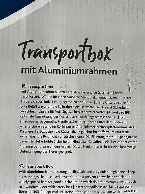 Gabbie, trasporto & Sicurezza: Trixie Transportbox – Nuovo e nell'imballaggio originale da Gurmels venduto da Ronnie74 2