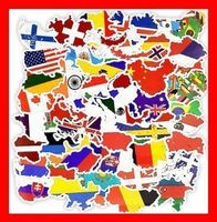Länder Grenzen Europa Afrika Amerika Stickerbomb Stickerset