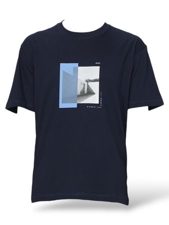 T-Shirt HUGO BOSS Bleu Marine - Taille M Homme