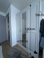 Kleiderschrank weiss 190x118x58