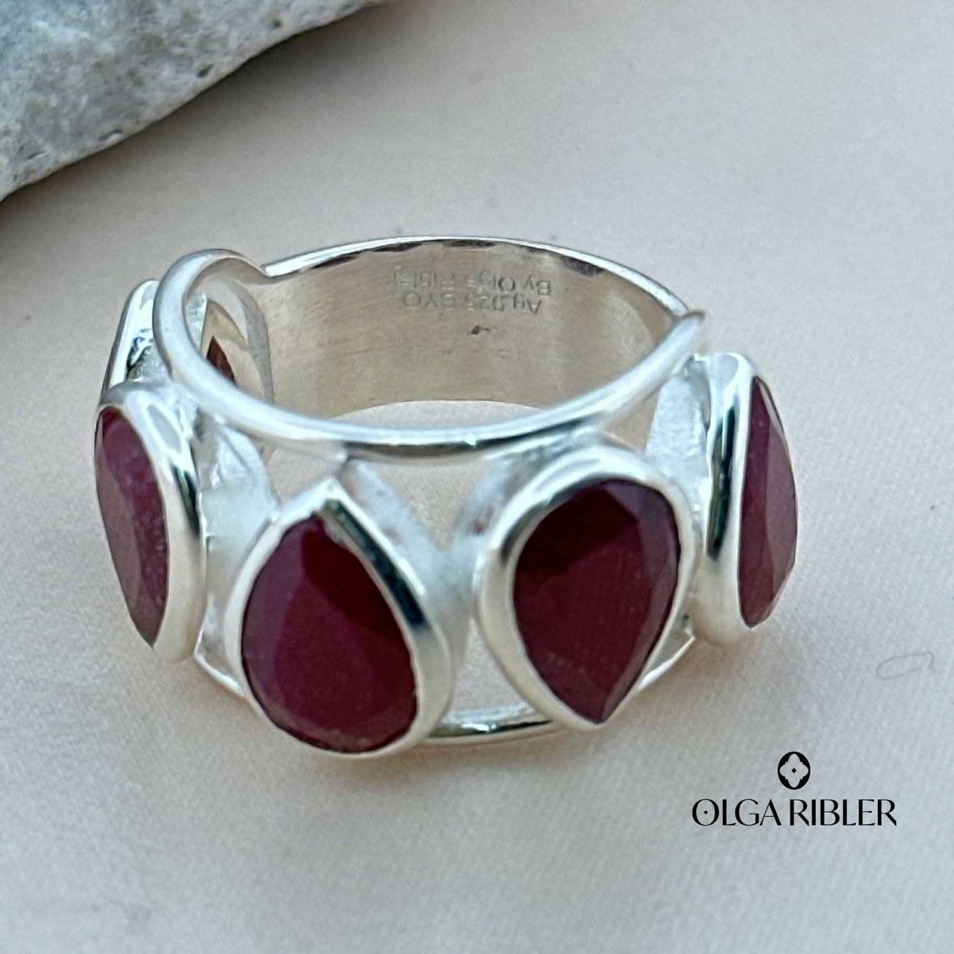 Olga Ribler Ringe: Rubin Ring Sterling Silber  Ringgrösse 54 – Neu (gemäss Beschreibung) aus Luzern von byolgaribleroutlet 1