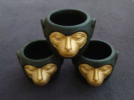 Topf Monkey Schwarz / Gold