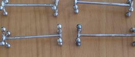 8 Antike Besteckbänke, Vintage Silber