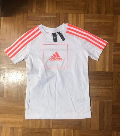 T-shirt ADIDAS blanc, taille 128. Neuf