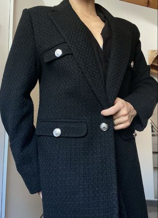 Neuer Tweeted Blazer Silber Knöpfe