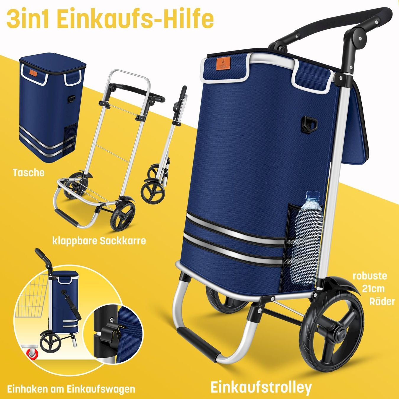 Borse: KESSER Einkaufstrolley 56L navyblau – Nuovo e nell'imballaggio originale da Bottighofen venduto da zaap 1