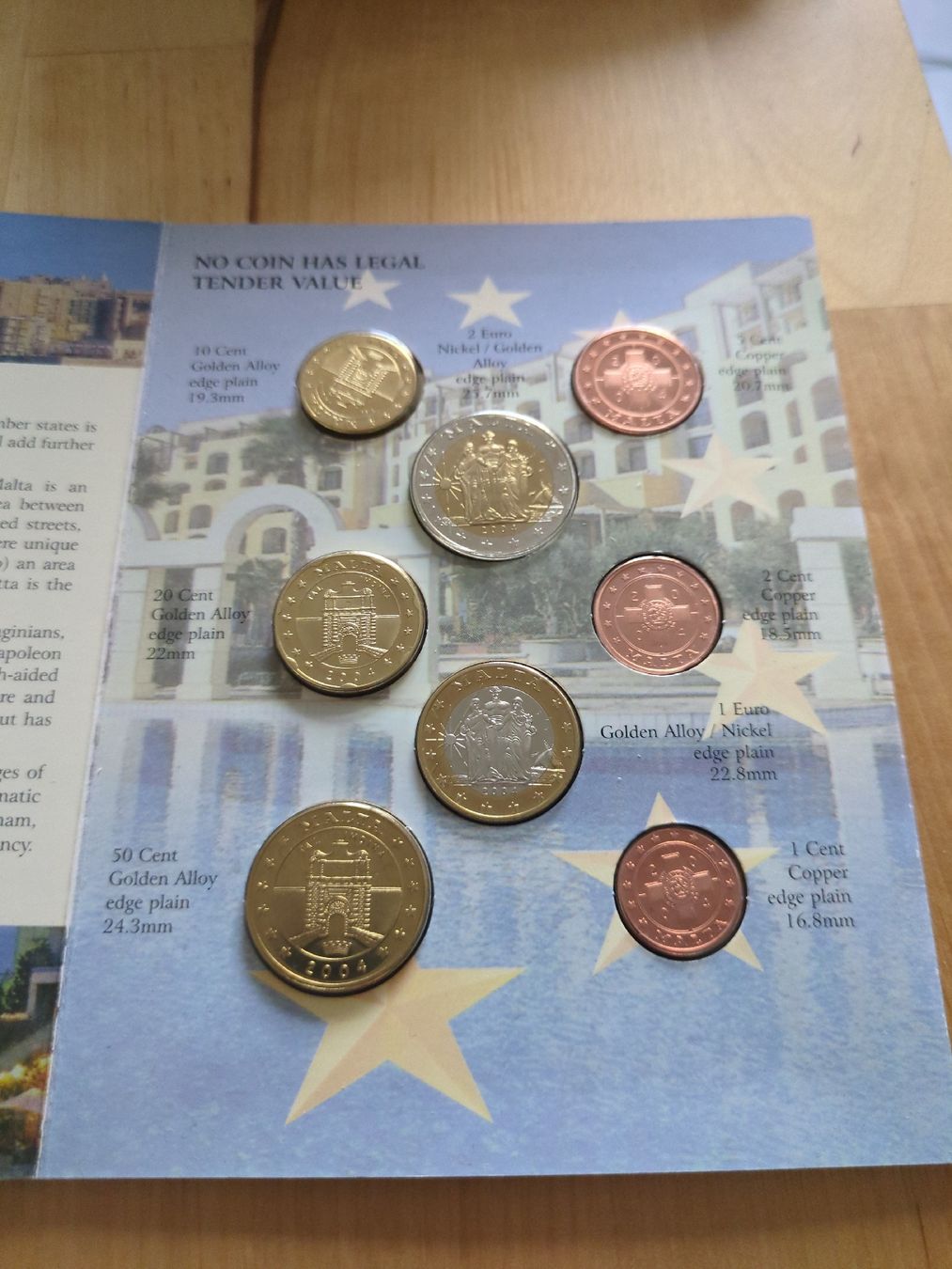 Tutti le monete: Malte 2004 - Collection de 8 pièces prototypes Euro – Usato da Genève venduto da ims1 2
