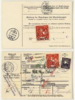 Zeitzeugnis; Paketbegleitschein 1921