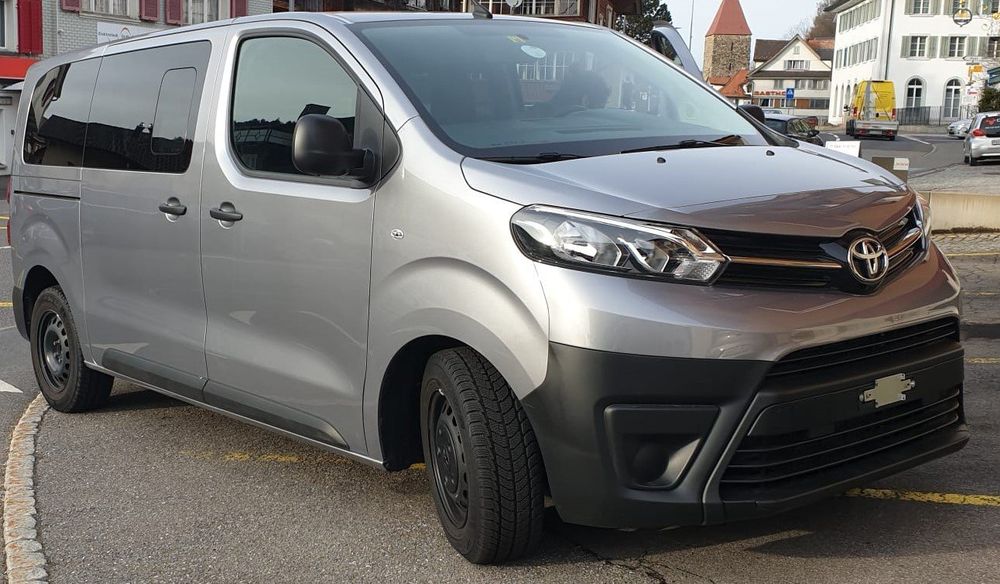 Toyota Bus mit Einbau (6 massgefertigte teilbare Hundeboxen)