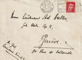 1927 Pro Juventute J43 auf Brief
