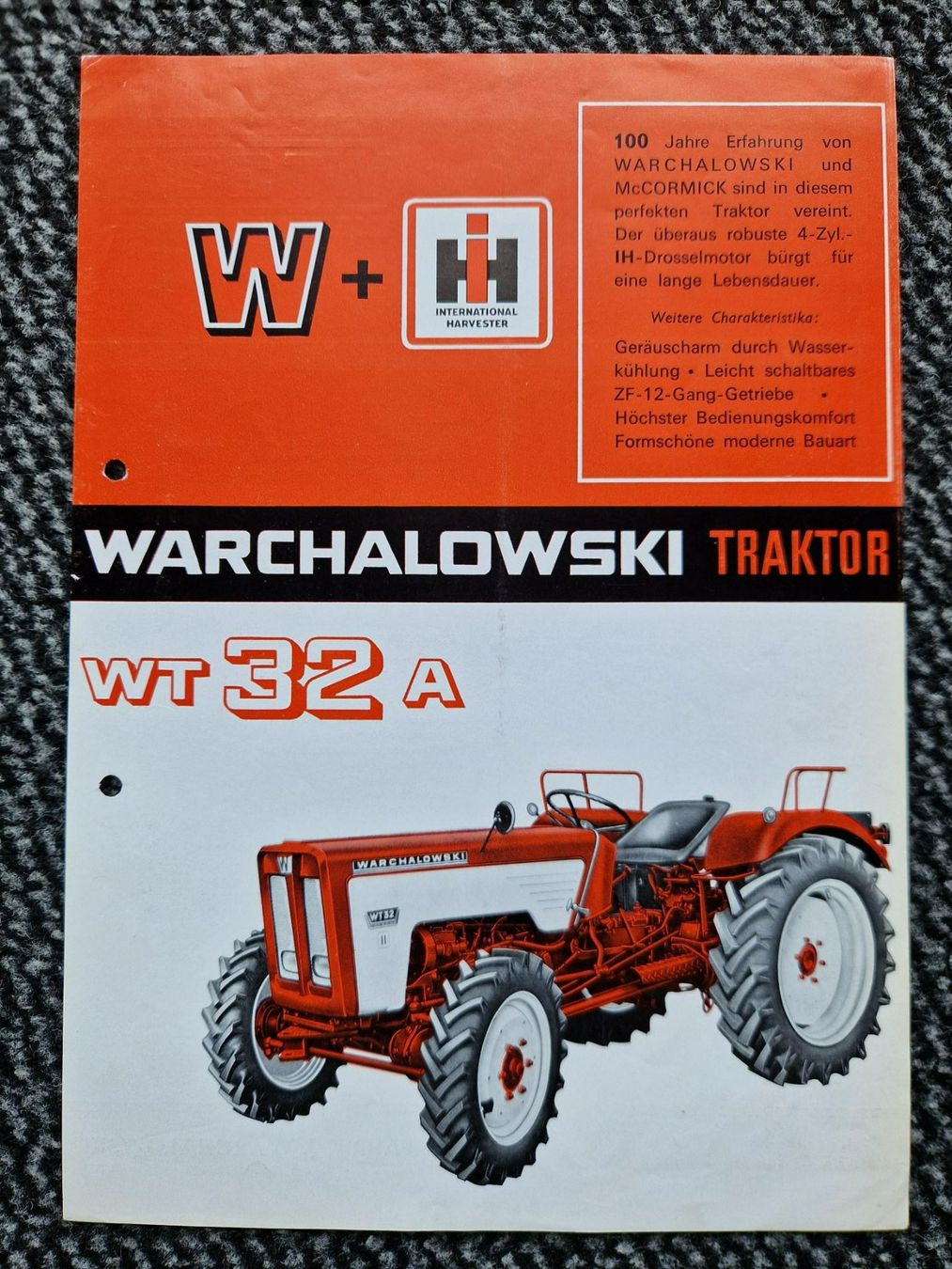 IHC Trattori: Original Prospekt Warchalowski / IHC Traktor WT32A – Usato da Dürnten venduto da Bachtel84
