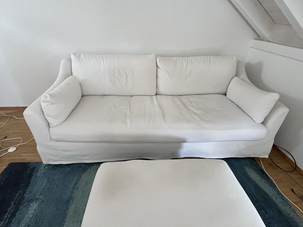 Divani: Ikea Färlöv 3-er Sofa und passende Sitzhocker – Usato da Zwingen venduto da schoggimuckibaer 1