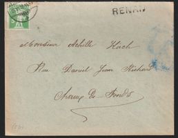 Enveloppe 1910 Obl Linéaire RENAN pour Chaux-de-Fonds