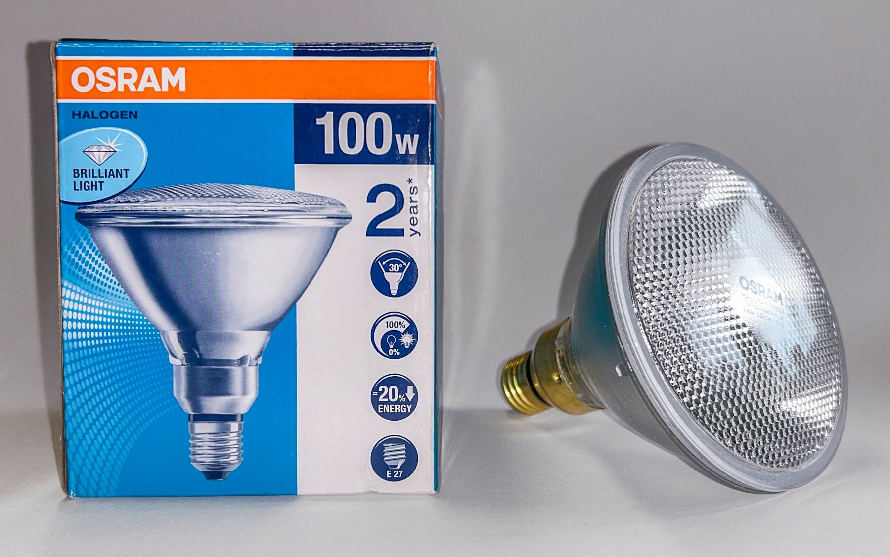 Osram Lampade: OSRAM HALOPAR38 - 100W - E27 - HALOGEN REFLEKTORLAMPE – Nuovo e nell'imballaggio originale da St. Gallen venduto da kobayashi-maru 1