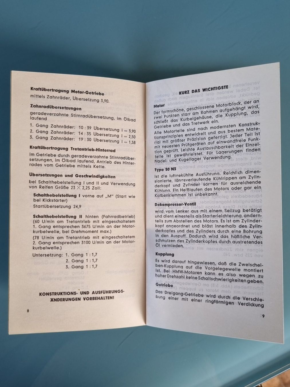 Dokumente: HMW Betriebsanleitung 1957 – Gebraucht aus Wiedlisbach von rostbudeli 1