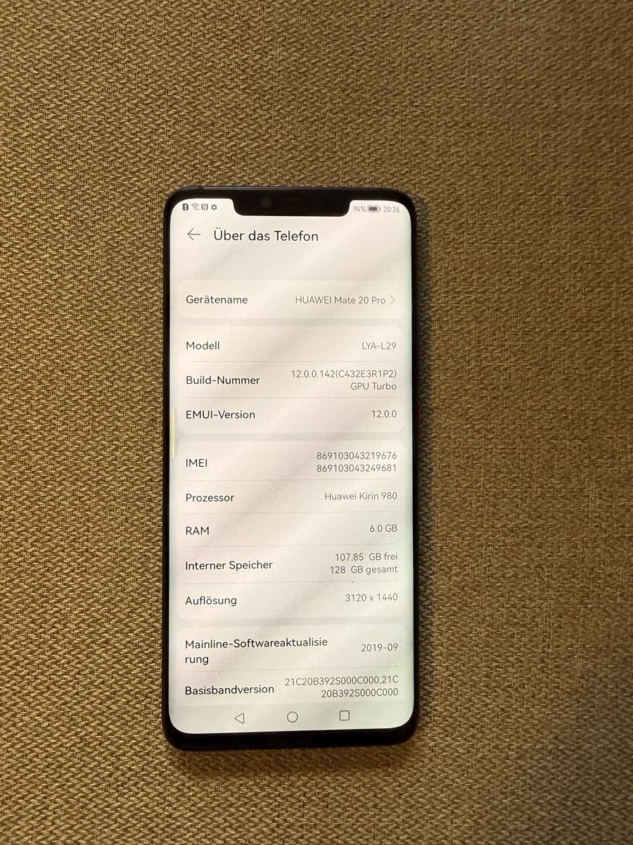 Huawei Telefoni cellulari / Smartphones: Huawei mate 20 pro  – Nuovo (secondo la descrizione) da Einigen venduto da iva_86t8 6