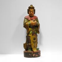 Polychrome Holzskulptur China, 19. Jahrhundert