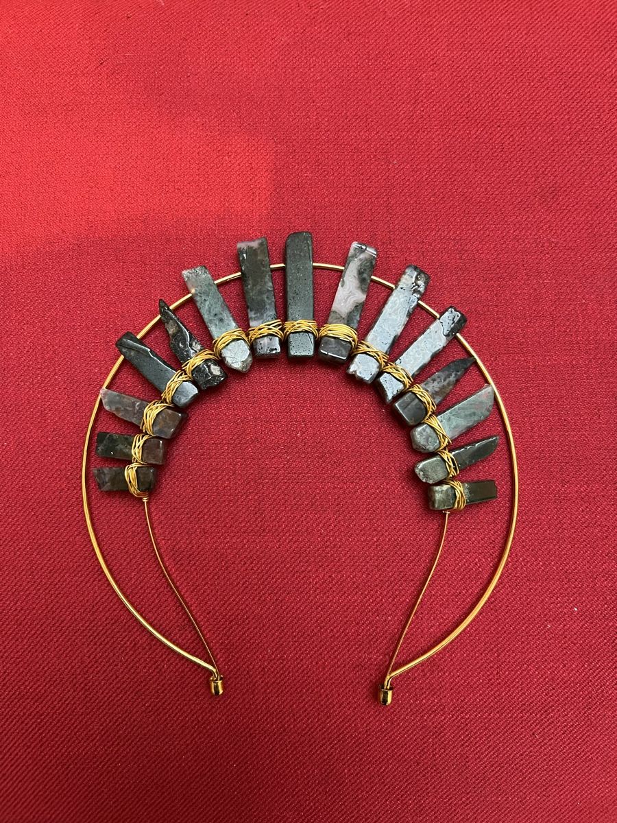 Haarschmuck: Krone mit echtem Moosachat – Neu (gemäss Beschreibung) aus Therwil von LSign
