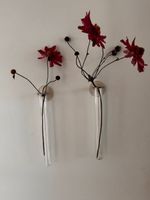 2  Reagenzglas-Vasen mit Saugnapf