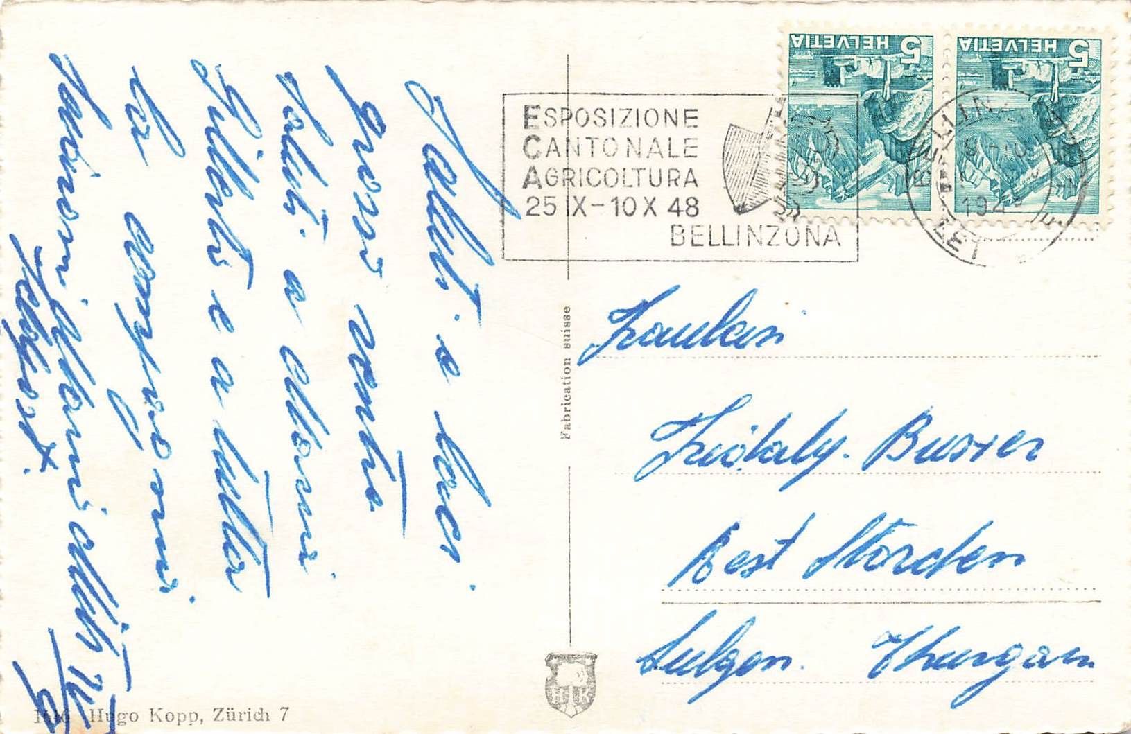 Cartoline postali: Bellinzona – Usato da Biasca venduto da Blenio71 1