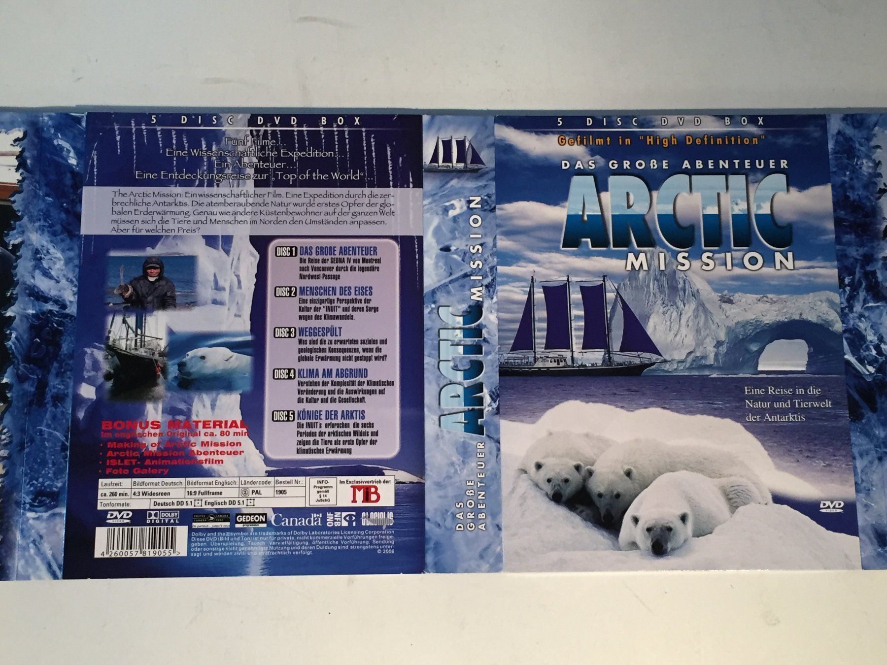 Tutti i DVDs: 5 x DVD "ARCTIC MISSION" HD – Usato da Schaffhausen venduto da sparzone 4