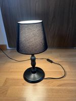 Nachttischlampe, Ikea, schwarz, Holz