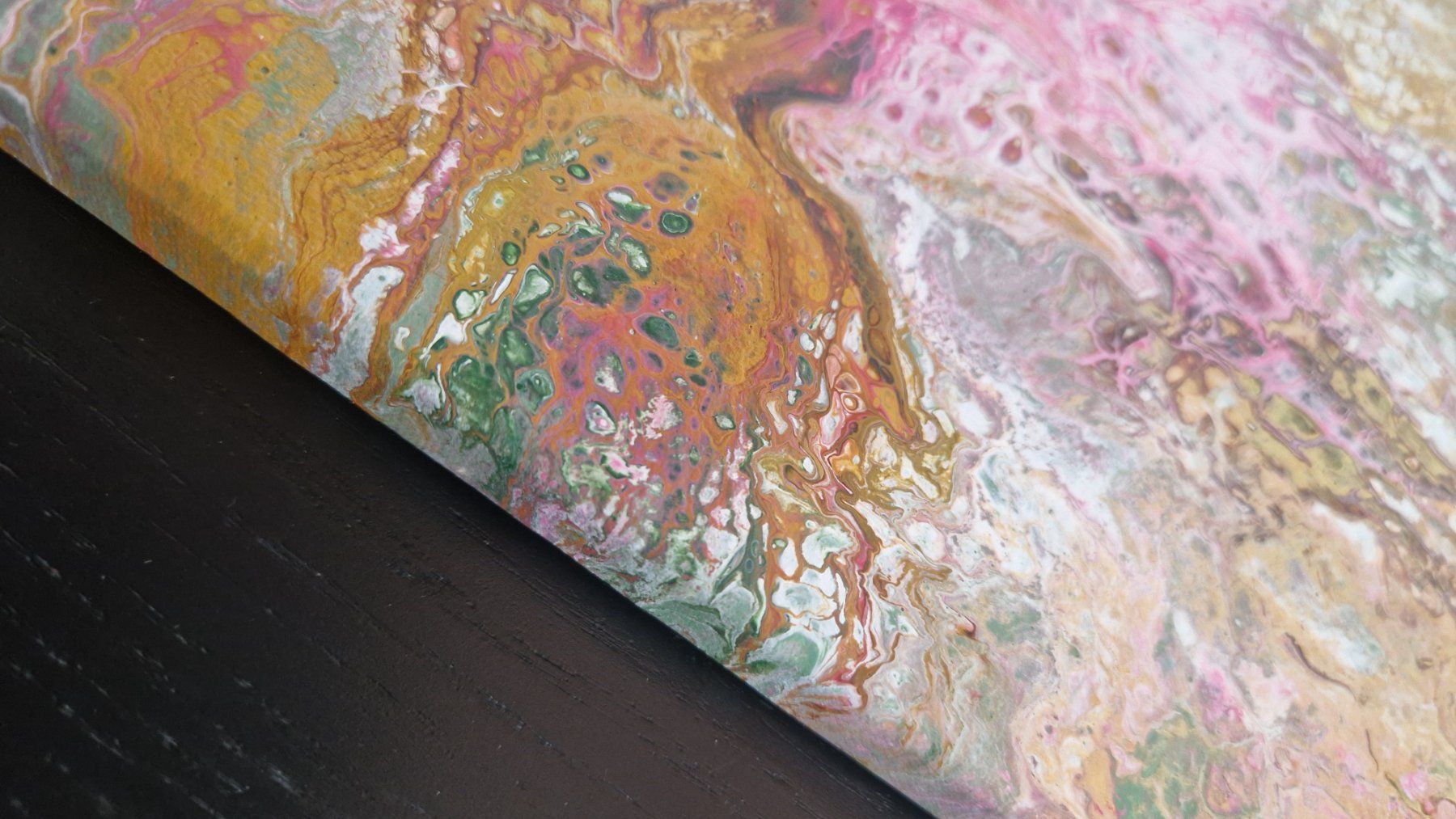 Dipinti: Original Pouring Gemälde auf Canvas mit Herz – Nuovo e nell'imballaggio originale da Chur venduto da SwissSalesman 2
