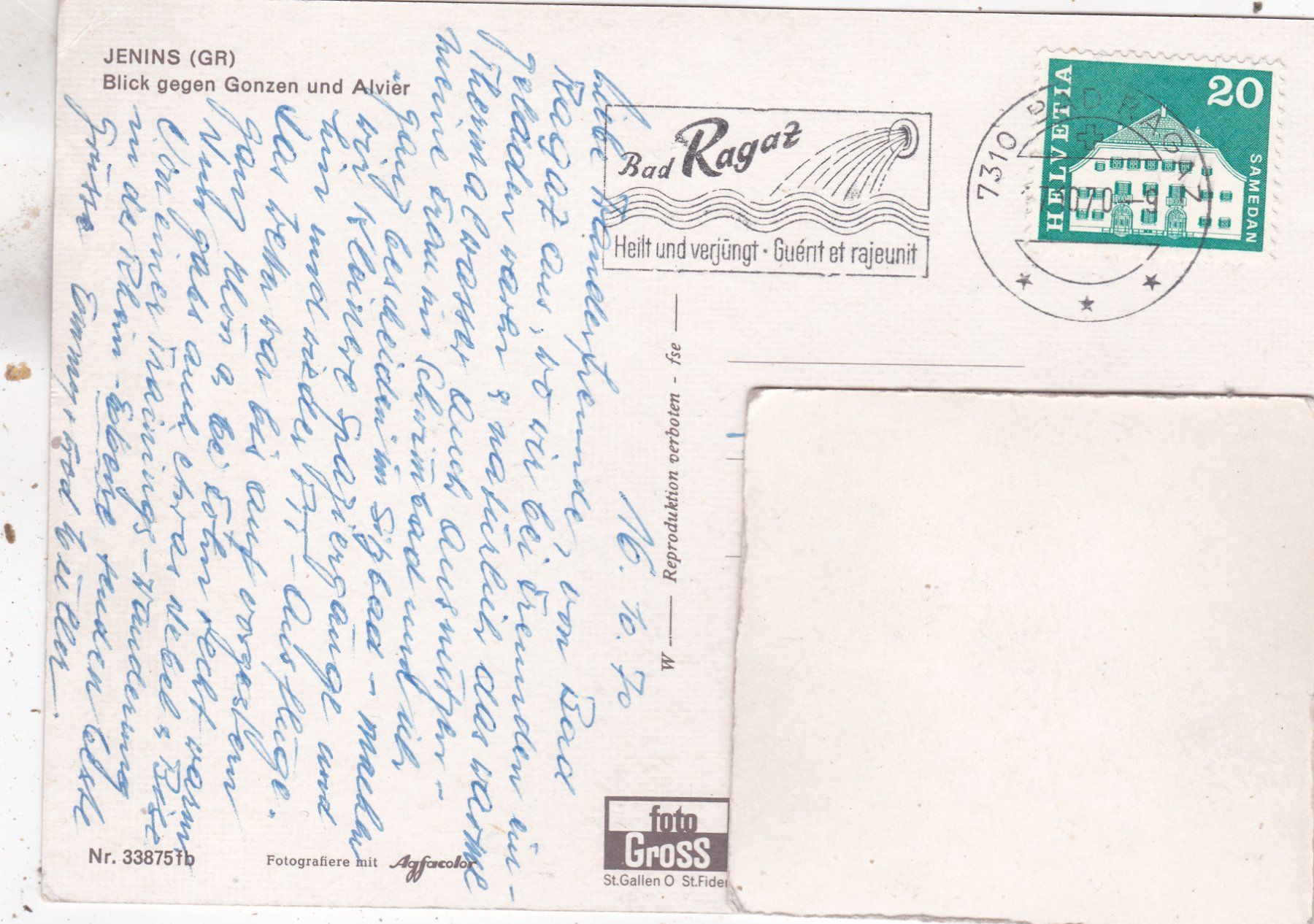 Cartoline postali: Jenins 1970 – Usato da Herisau venduto da Lisegrat2008 1