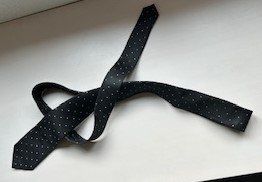 Cravatte: Seidenkrawatte -schwarz mit hellen Punkten – Usato da Lommis venduto da manmarmi 4