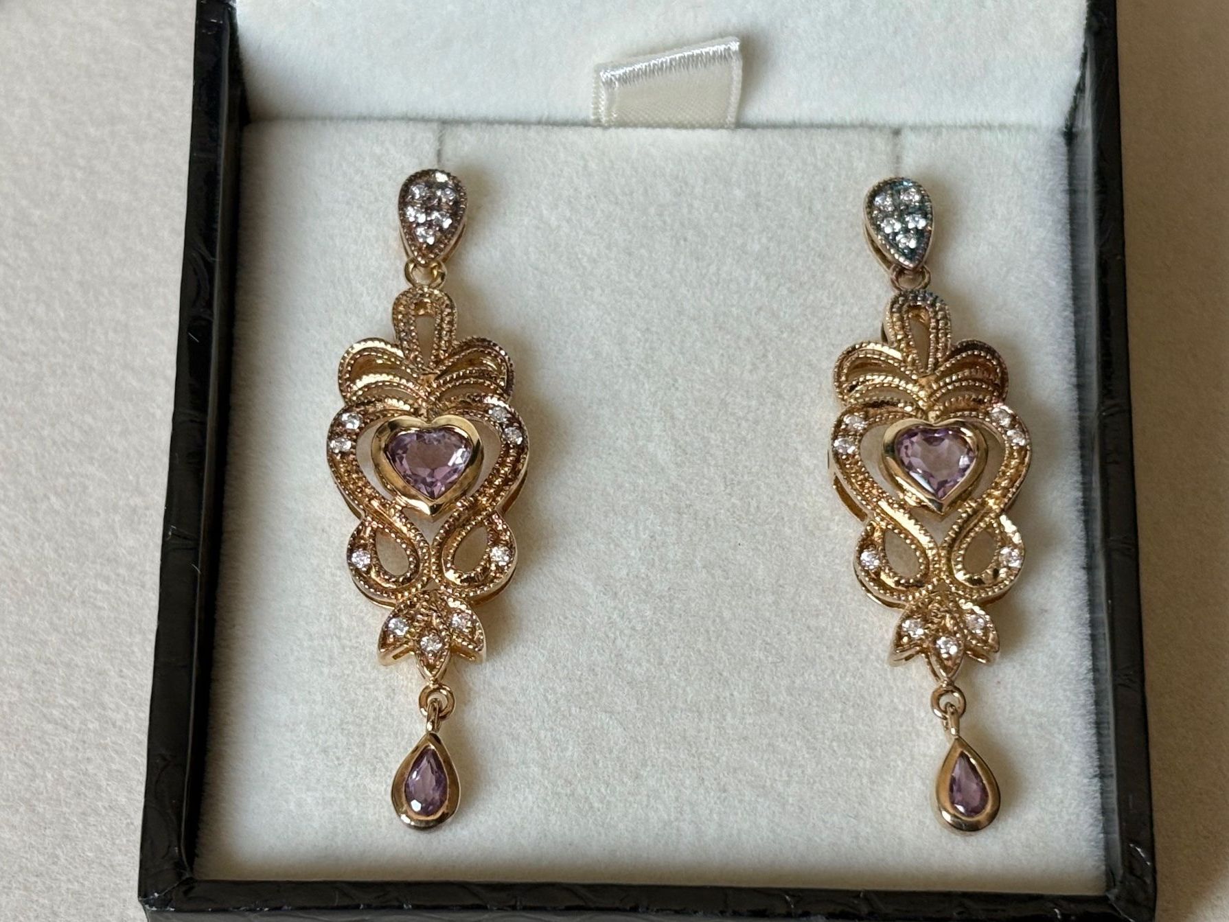 Orecchini pendenti & Orecchini a lobo: Amethyst Ohrringe, Silber vergoldet – Nuovo (secondo la descrizione) da Brugg AG venduto da lau_9rvy 2