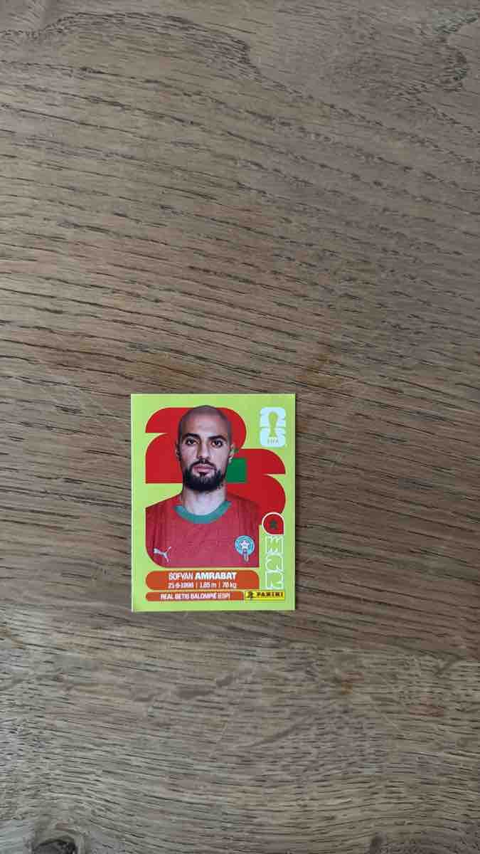 Panini Carte collezionabili: Panini Sticker Sofyan Amrabat wie neu – Usato da Jenaz venduto da herr-fino